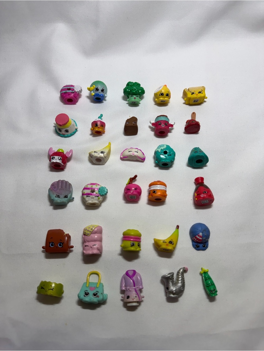 Shopkins Mini Collectible Figures - Pink, Yellow, Green, Blue, Purple